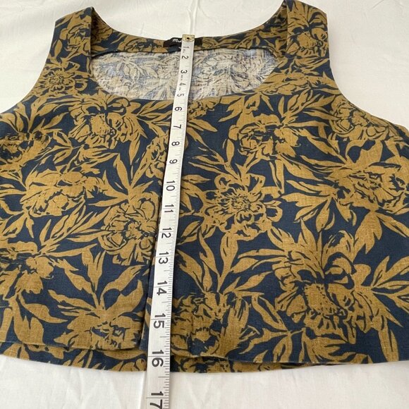 *Madewell Linen Cropped Top Shorts Set Size 8/M - Picture 10 of 16
